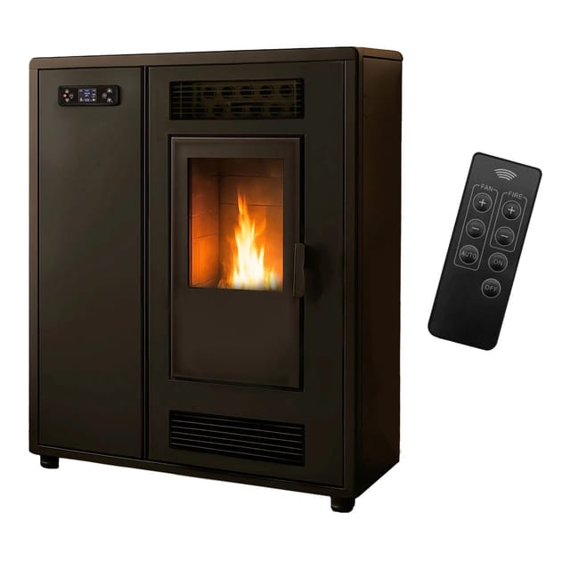 Sannover - Luft- Pelletofen Slim Astral 12,2 kW Schwarz
