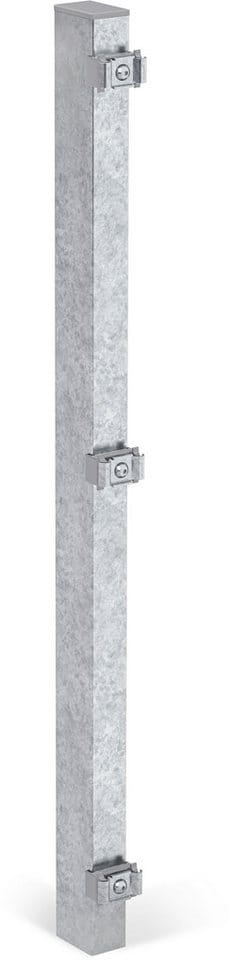 Alberts - Zaunpfosten, inkl.Klemmlasche, verkürzt, Bohrab:400mm, feuerv60x40/875mm, Zub.im Pf.