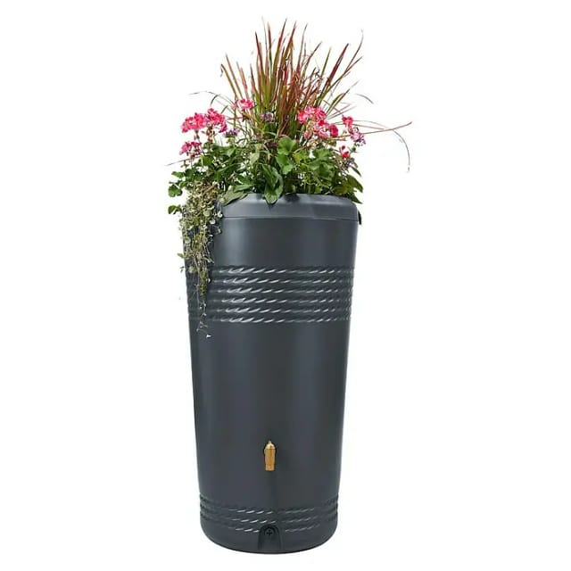 Milo 2in1 Regenspeicher 230 Liter graphite grey inkl. Pflanzschale - 4rain