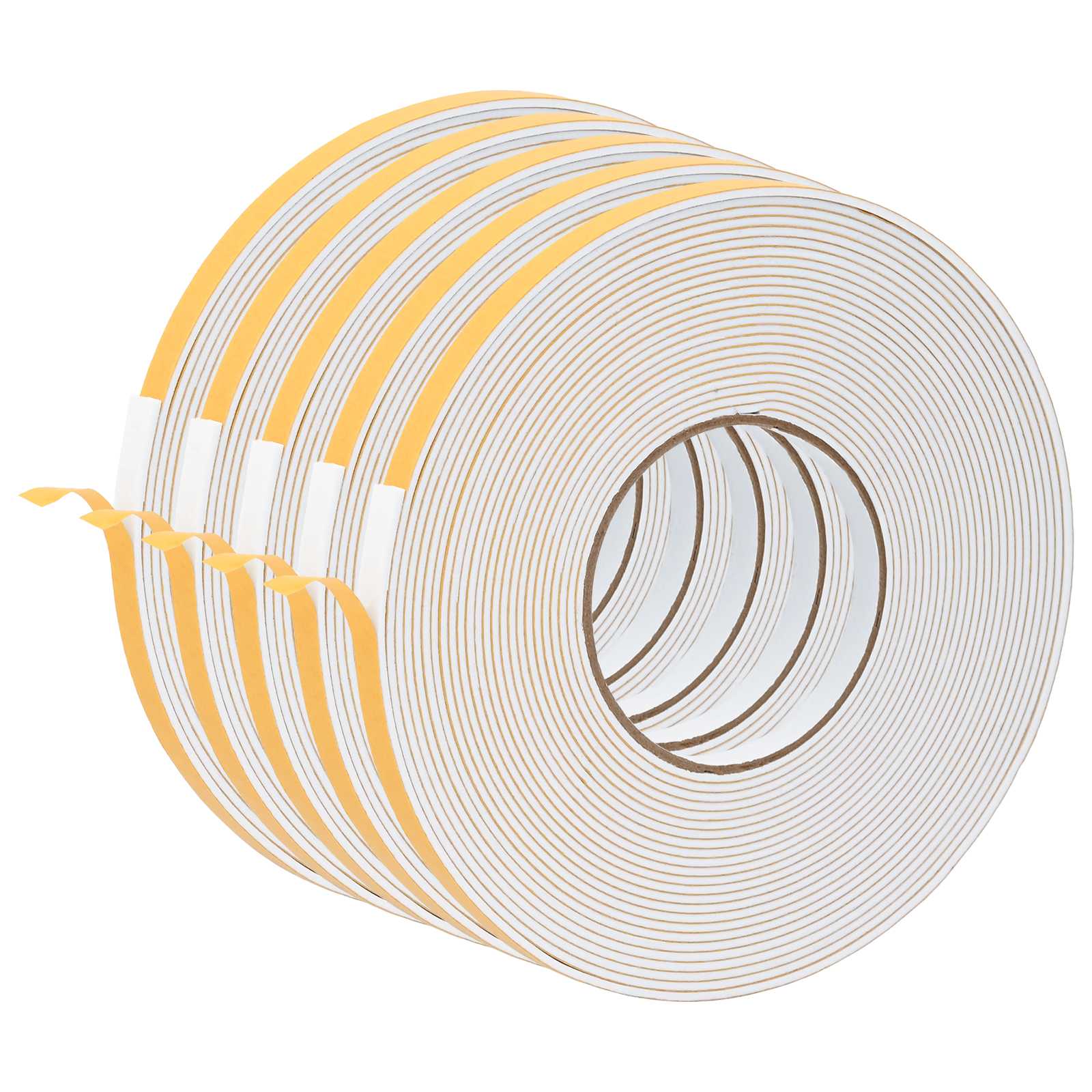 Selbstklebendes Schaumstoffband 5 Stk. Weiß 10mm X 10m Vidaxl