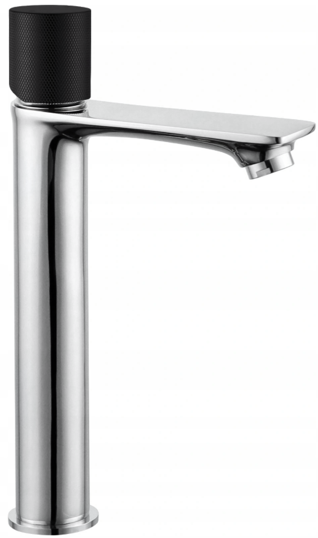 Royo One hohe Waschtischarmatur, Chrom/Schwarz - 72211-07 - Mexen