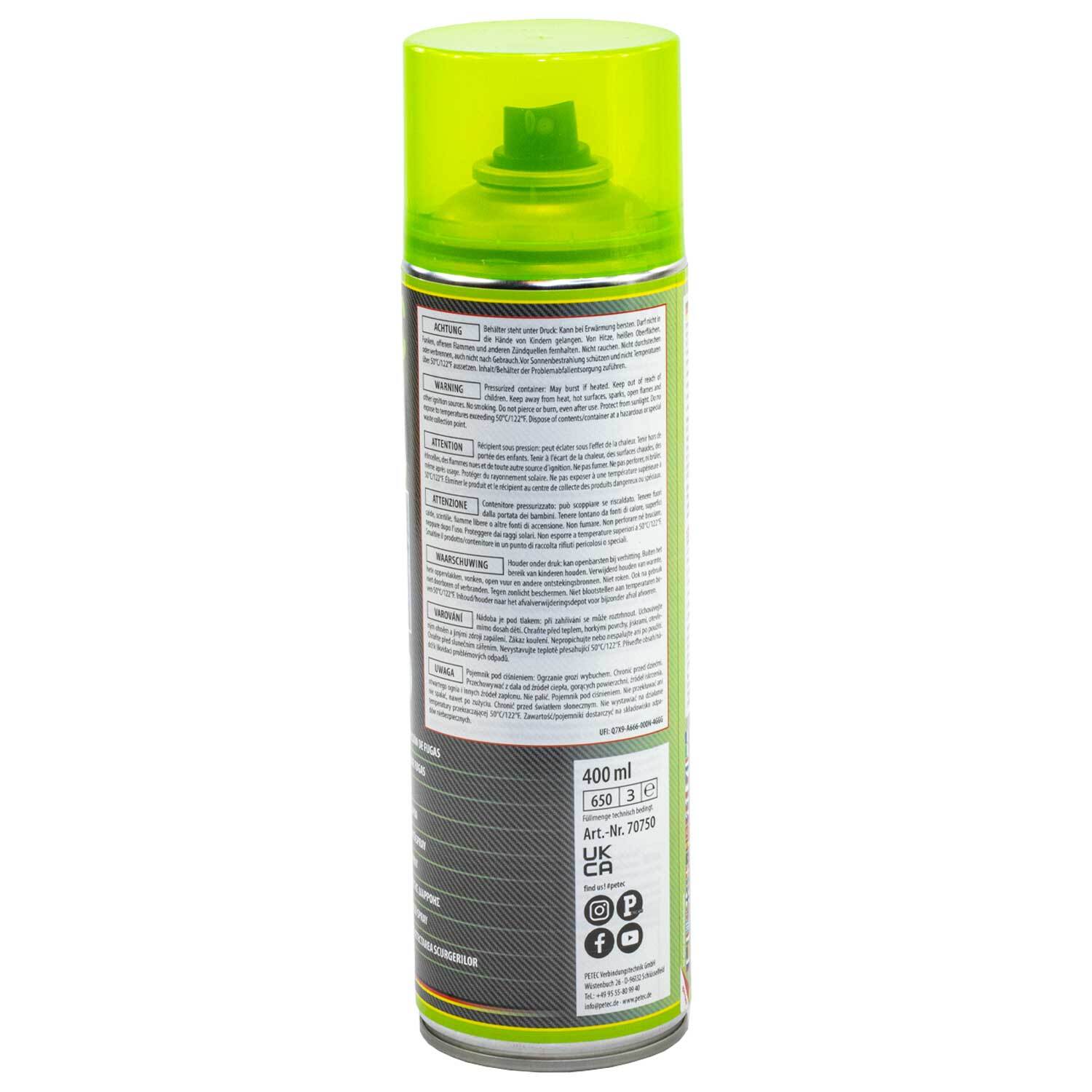 Petec Lecksuchspray 400 ml für Leitungen uvm. Bild 2