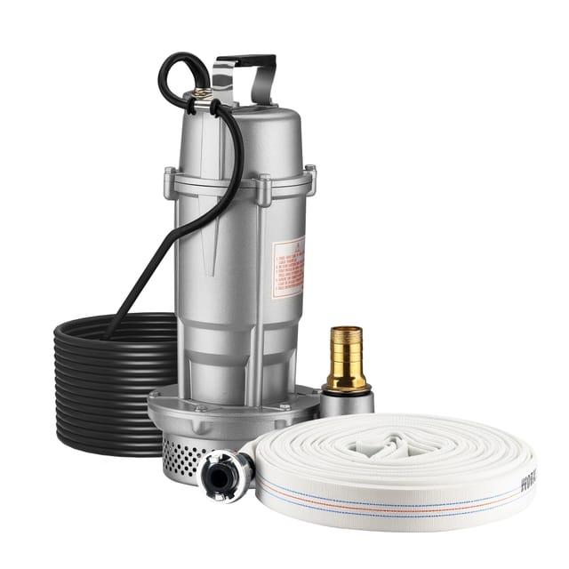 Schmutzwasserpumpe 370 w Tauchpumpe mit 1.500 l/h Fördermenge inkl. 20 m Schlauch Pumpe