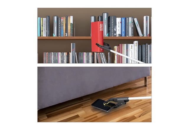 2 x Universal Greifarm, Müllgreifer, Armverlängerung, Greifhilfe für Senioren, Aluminium, 76 cm, silber/schwarz