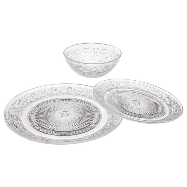 Secret De Gourmet - Geschirr-Set für 6 Personen, Kristall-Optik, 18-teilig