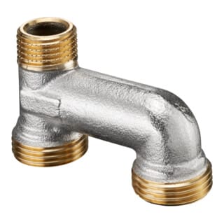 Oventrop - h-Stück Anschlussstück 1/2' Außengewinde, 2 x g 3/4' Außengewinde, Messing vernickelt