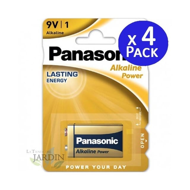4 Stück Batterie 9V Alkaline Panasonic langlebig
