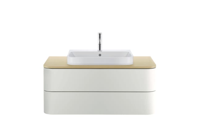 Duravit Happy D.2 Plus - Aufsatzwaschtisch, 60x46 cm, mit 1 Hahnloch, Alpinweiß 2360600000