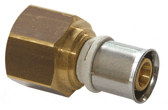 Frau festes Messing-Abschluss für Mehrschichtsysteme 1/2" - 16 mm