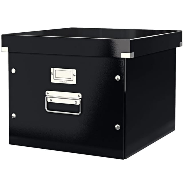 Leitz WOW Schwarz faltbare Aufbewahrungsbox 15 A4 Dateien