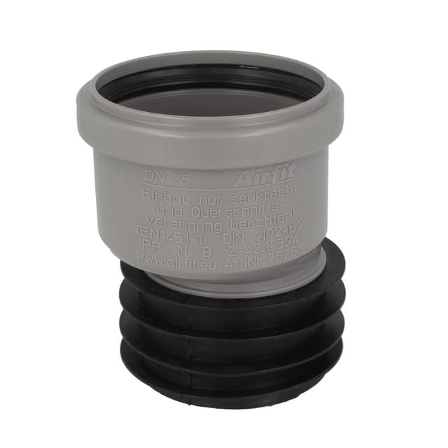 Airfit - Plus Steckmuffe universal pp f dickwandige Rohr DN75/75 exzent, 7575S