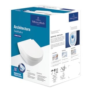 Villeroy&boch - Architectura - Wand-WC mit SoftClosing-Sitz, DirectFlush, TwistFlush, Alpinweiß 4694CL01