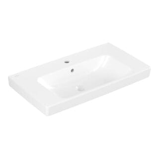 Villeroy&boch - Architectura - Waschtisch 80x45 cm, mit Überlauf, Hahnloch, Alpinweiß 4A878001