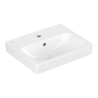 Villeroy&boch - Architectura - Handwaschbecken, 45x37 cm, mit Überlauf, Hahnloch, Alpinweiß 43874501