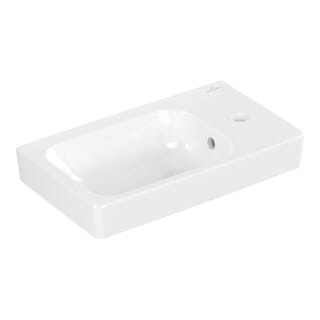 Villeroy&boch - Architectura - Handwaschbecken, 48x28 cm, mit Überlauf, Hahnloch rechts, Alpinweiß 43864801