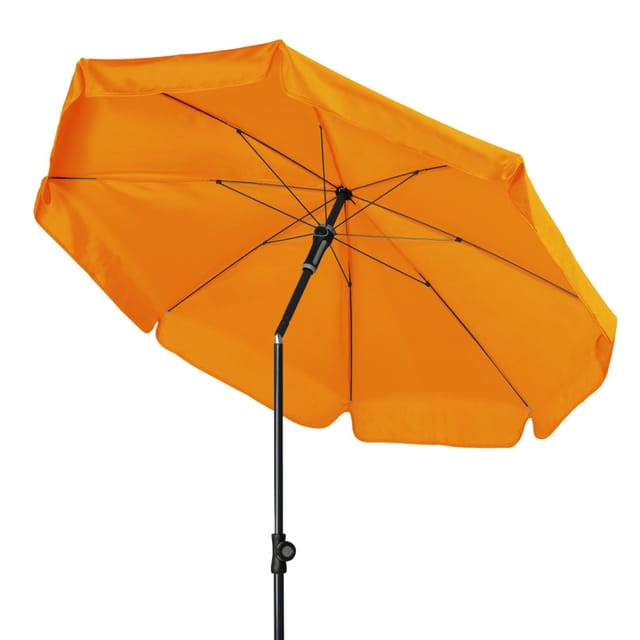 Doppler Sunline Manual ø 150 cm rund Sonnenschirm in 12 Farben Mittelmastschirm Balkonschirm 849 Umbra