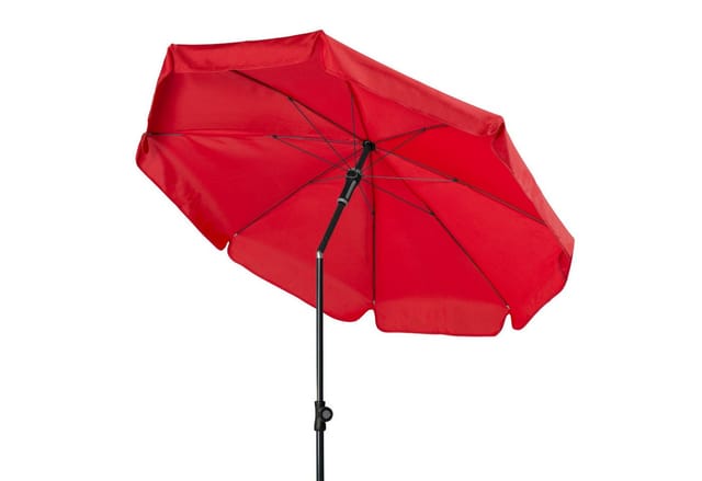 Sunline Manual ø 150 cm rund Sonnenschirm in 12 Farben Mittelmastschirm Balkonschirm 809 Rot - Doppler