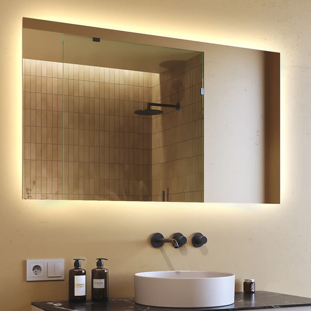 Artforma - Illuminated Bathroom Mirror led 120x70cm, L58, Natural White Light 4000K