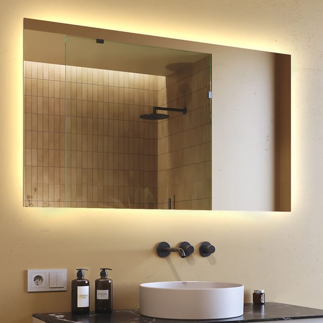 Artforma - Illuminated Bathroom Mirror led 120x70cm, L58, Warm White led 2700K