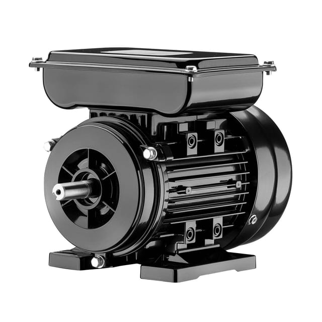 Wiltec - Elektromotor 1-phasig, Elektro Motor 4-polig 1,5 kW, Einphasen Wechselstrommotor 1450 U/min, Induktionsmotor Aluminium, kompakter Motor