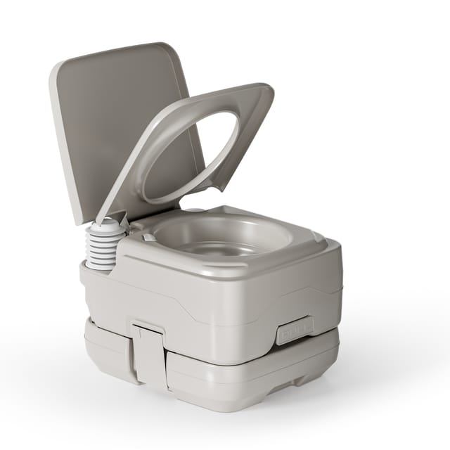 Wiltec - mobile Campingtoilette 10 l, kompakte Camping Toilette, Camping wc mit manueller Pumpe, leicht zu reinigendes Campingklo für Wohnmobil
