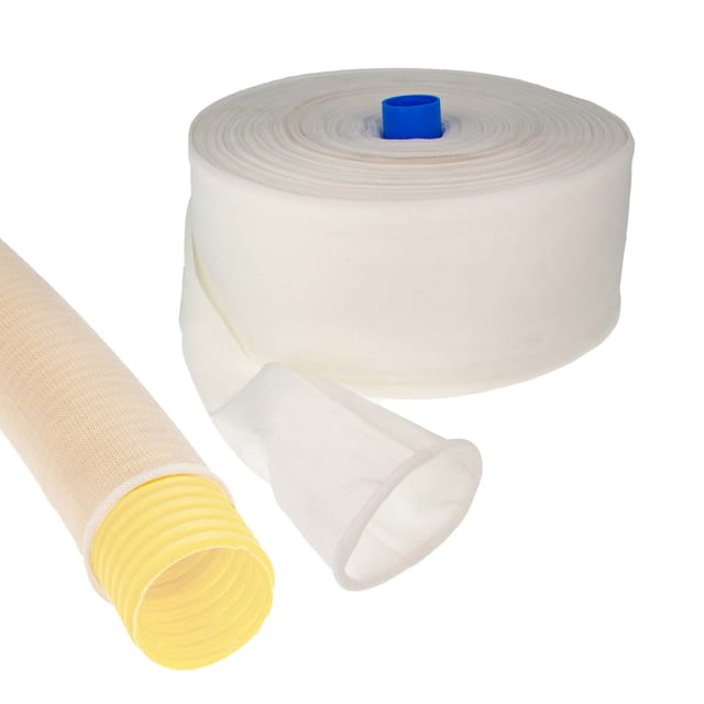 tecuro Filterstrumpf - Filterschlauch - Filtervlies für Drainagerohr Ø 100 mm DN 100 - Nylon - Meterware