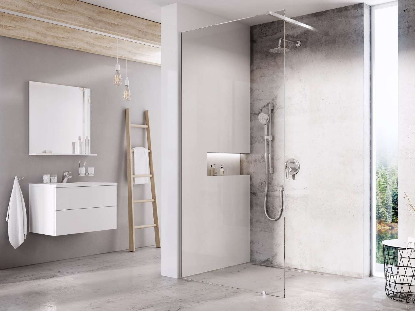 Ravak Walk-in - Duschwand Walk-in Wall Set 140, 140x200 Cm, Chrom/klarglas Gw9wm0c0sz1