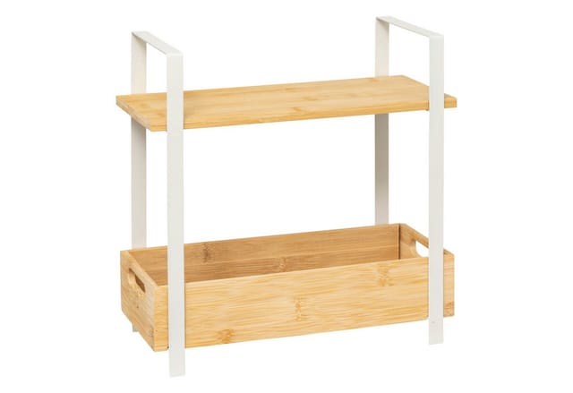 5five Simply Smart - Regal ordera 2 ebenen mit aufbewahrungsbehälter aus bambus - 5five