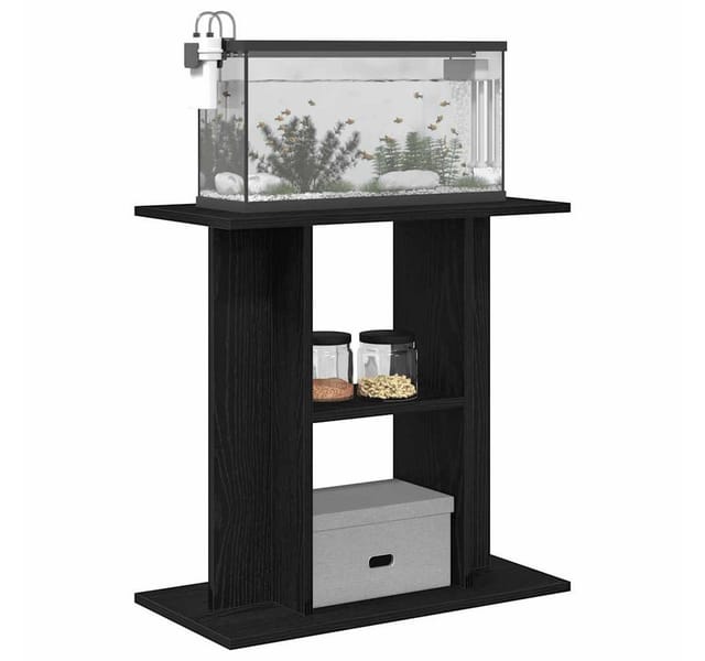 Aquariumständer Schwarz Eichen-Optik 60x30x60 cm Holzwerkstoff Vidaxl