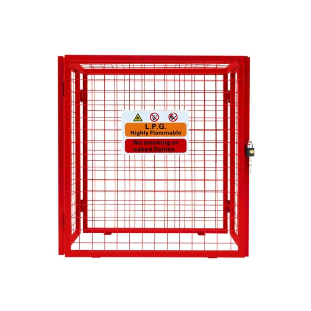 Monster Shop - Gasflaschenschrank, zusammenklappbar, Stahlgeflecht, Sicherheitsaufbewahrung für 2 x 19 kg Gasflaschen