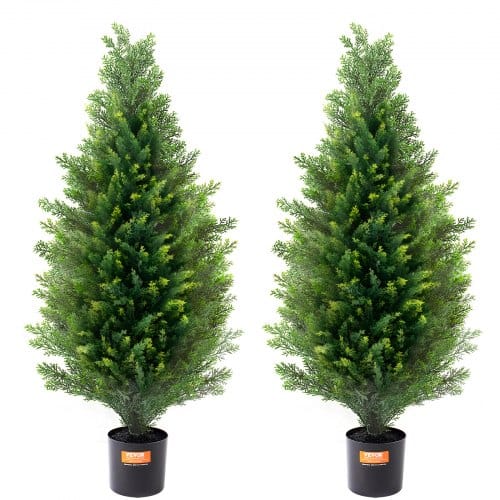 Künstlicher Formschnittbaum Aus Zeder, 91,4 Cm Hoch (2 Stück), Mit Zusätzlichen Blättern Und Topf, Künstliche Immergrüne Kiefern-zypressenpflanze, Uv-geschütztes Künstliches Grünset