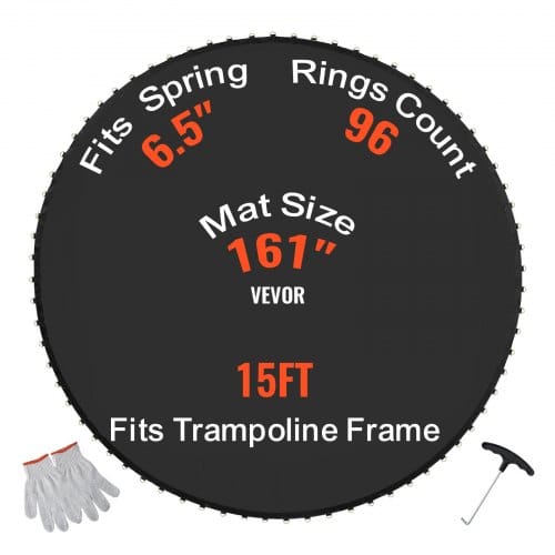 Ersatz-trampolinmatte Sprungmatte Passend Für 457 Cm Rahmen, Universelle Sprungmatte Verstärkte Uv-beständige Matte Mit Federwerkzeug Und Langlebigen V-ringen, Passend Für 16,5 Cm Federlänge