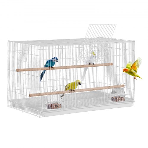 Vevor Vogelkäfig, 760x460x455mm Metallkäfig Für Kleine Papageien, Kanarienvögel, Nymphensittiche, Unzertrennliche, Finken, Wellensittiche, Conures, Vogelhaus Für Unterwegs Mit Griff & Sitzstangen