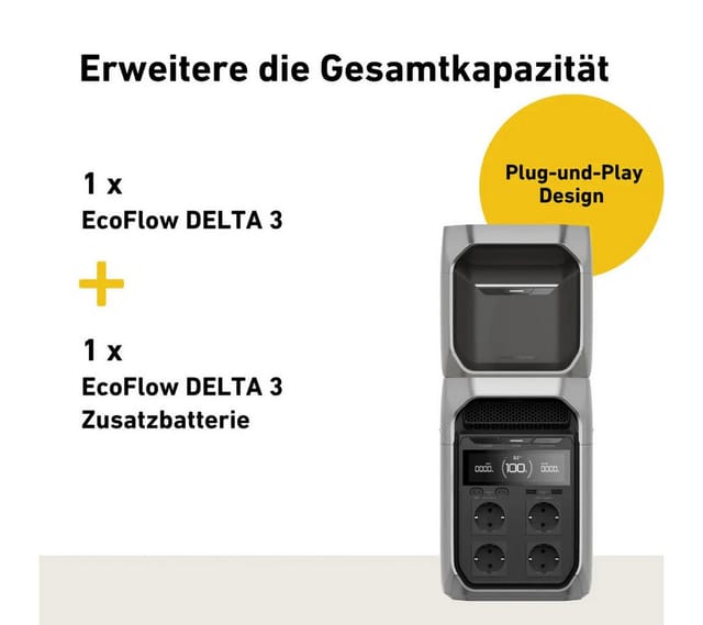 EcoFlow DELTA 3 Tragbare Power Station