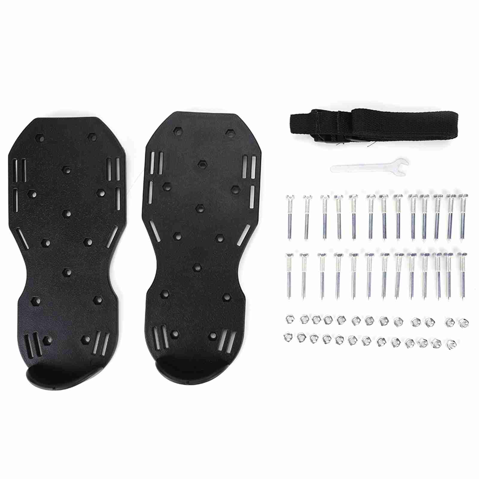 1 Paar Rasenlüftersandalen, Robuste Rasenschuhe Mit Spikes Und Kunststoffschnalle, Gartengerät.