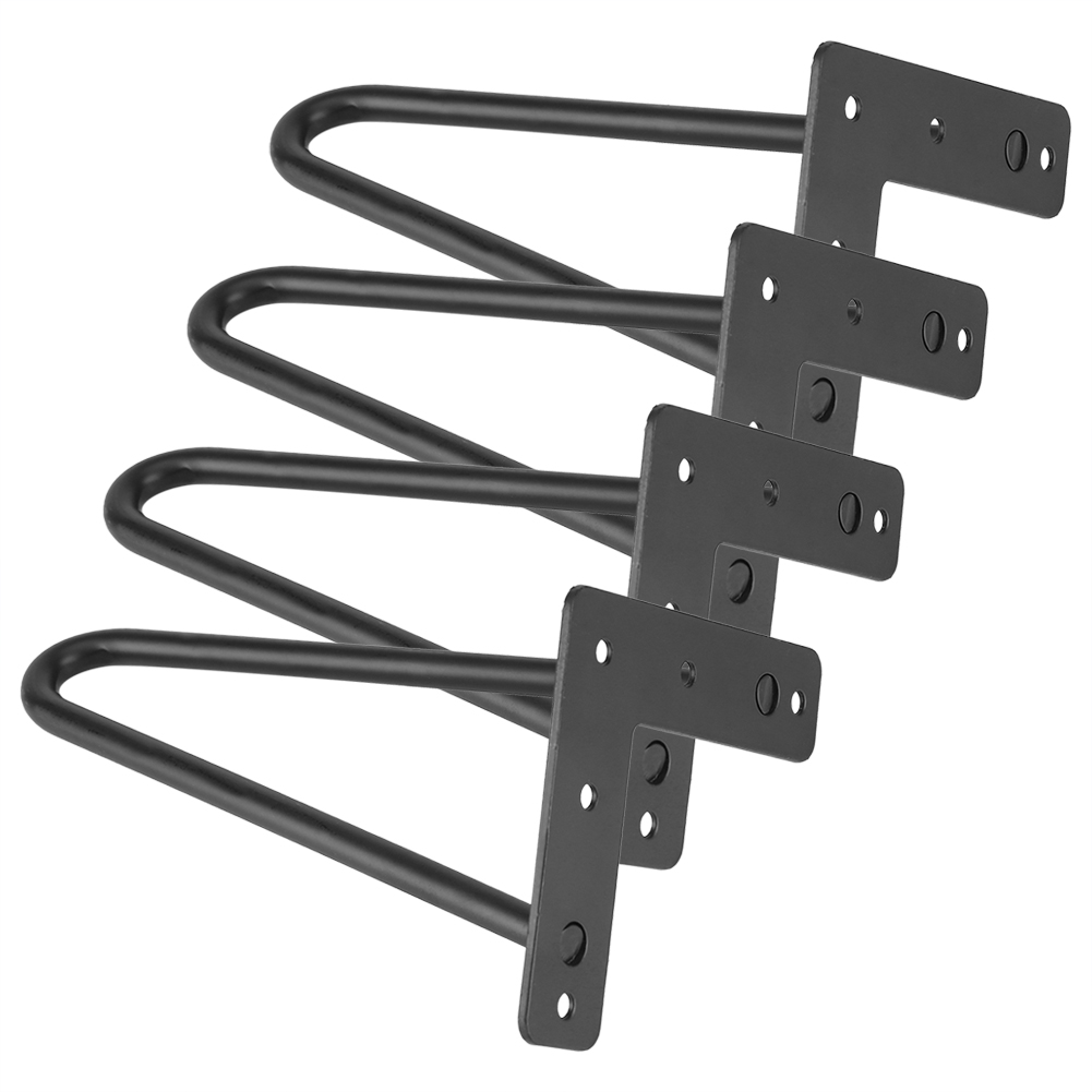 4 Schwarze Tischbeine Aus Eisen Für Büro, Wohnaccessoires, Bastelarbeiten Und Möbel (20 Cm).