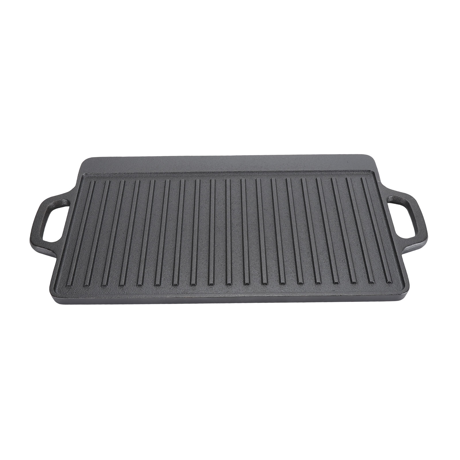Großer Rechteckiger Grillrost Aus Gusseisen, Sicher Und Vielseitig, Mit Doppelseitigen Griffen Für Gasgrills, 44 X 23 X 2 Cm / 17,3 X 9,1 X 0,8 Zoll.