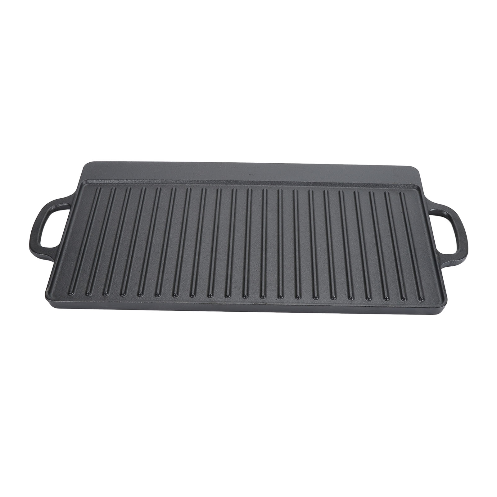 Großer, Rechteckiger Grillrost Aus Gusseisen, Sicher Und Vielseitig, Mit Doppelseitigen Griffen Für Gasgrills, 50 X 23 X 2 Cm / 19,7 X 9,1 X 0,8 Zoll
