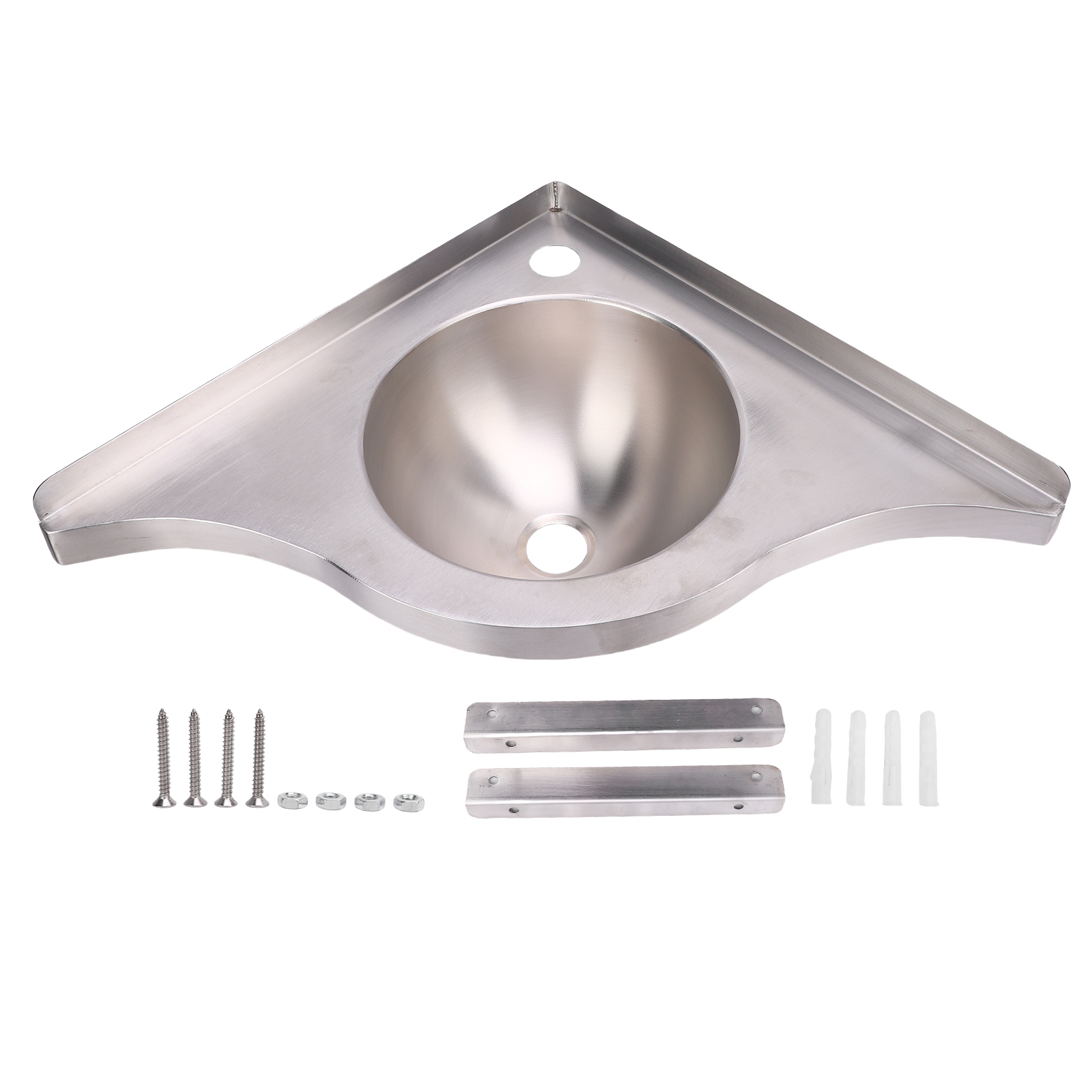 Eckspüle Für Wohnmobile, 15,9 X 5,1 Zoll, Edelstahl 304, 40-mm-ablauf, Platzsparend, Für Wohnmobile, Boote, Yachten, Badezimmer, Küchen