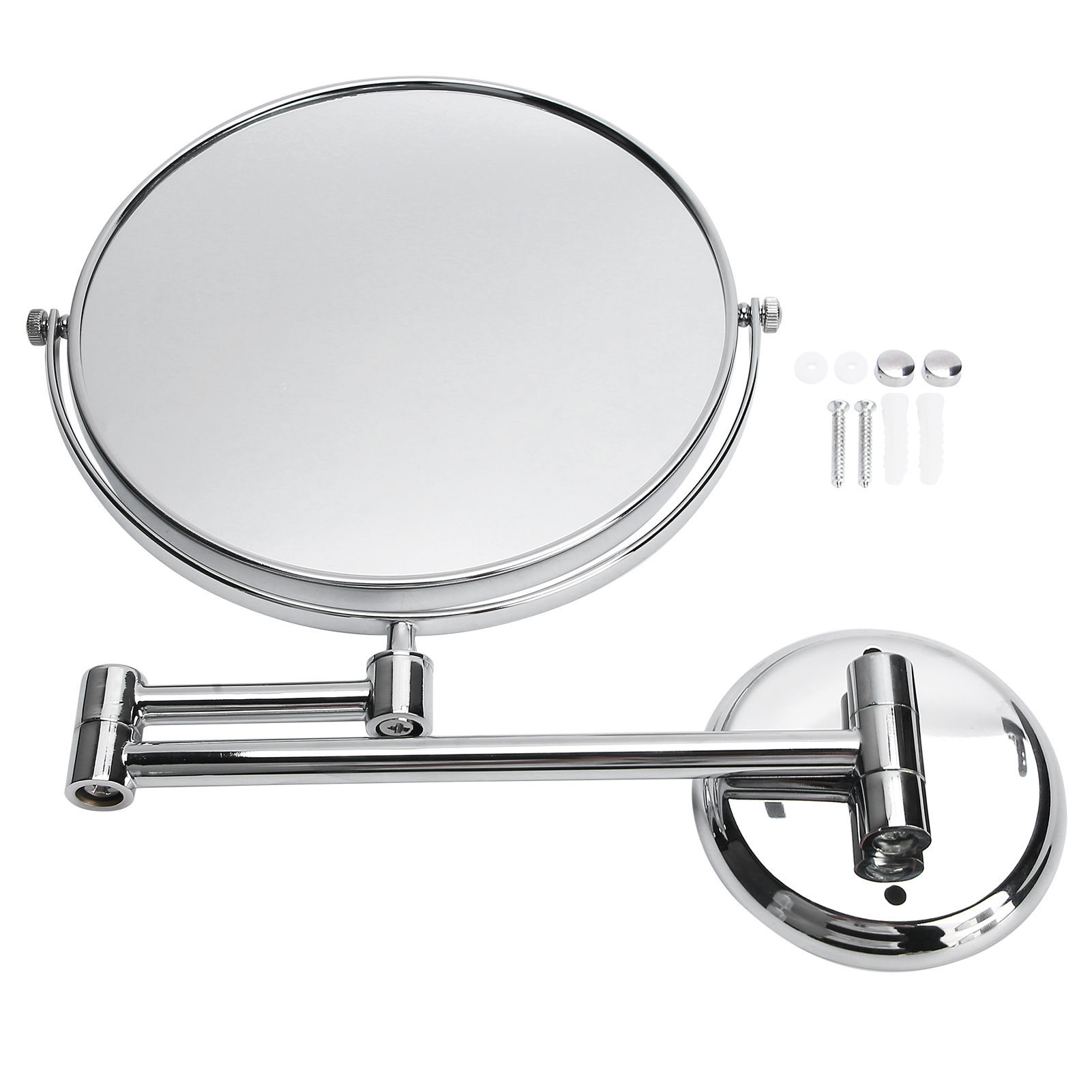 Wandmontierter Kosmetikspiegel Fürs Badezimmer, Elegantes Kosmetikaccessoire Mit Galvanisierter Oberfläche