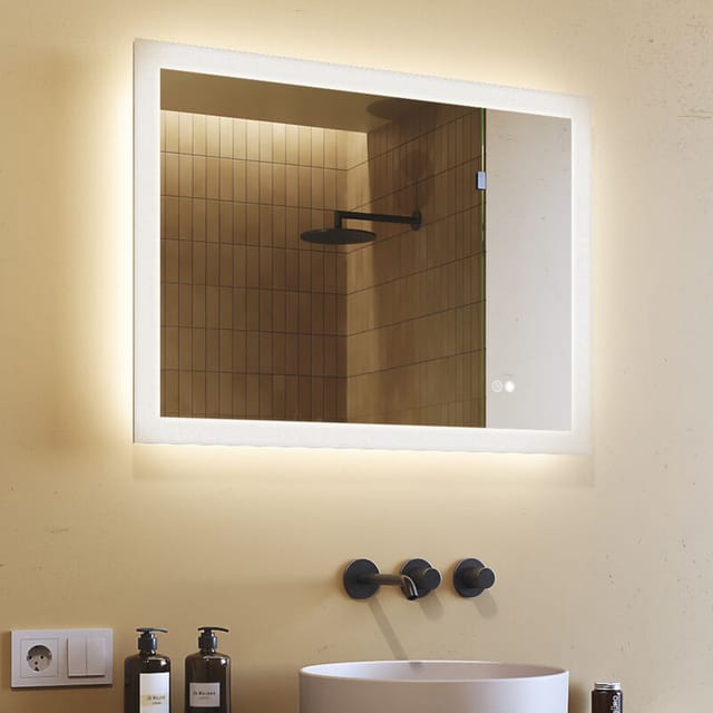 Artforma - Bathroom Mirror led 80x60cm- with Touch Switch, Demister dual led