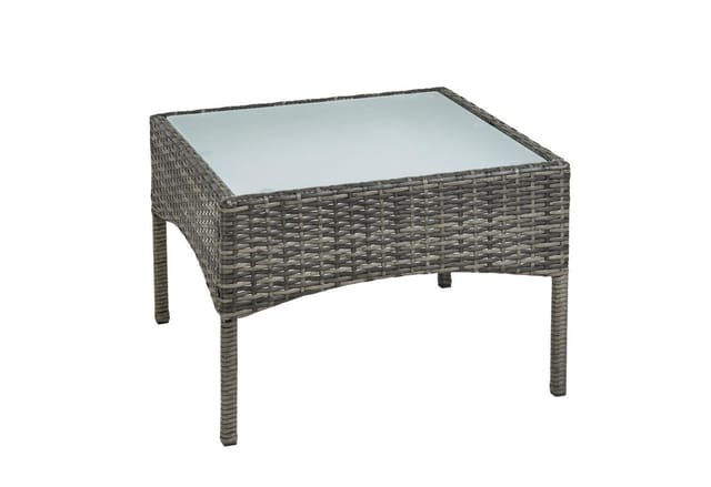 Polyrattan Beistelltisch Loungetisch Gartentisch Balkontisch Anthrazit-Grau