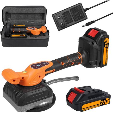 Ej.life Fliesenrüttler, Max. 13500 U/min, Elektrischer Fliesensauger, 5 Einstellbare Geschwindigkeiten, 130-mm-sauger Und 2 Batterien – Präzises Und Langlebiges Werkzeug Für Wände Und Böden