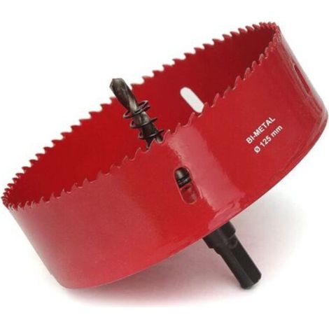 Aiperq – 125 Mm M42 Bimetall-lochsäge, Rostfrei – Ultrascharfe Zähne Für Metall Und Kunststoff – Inklusive Sechskantadapter