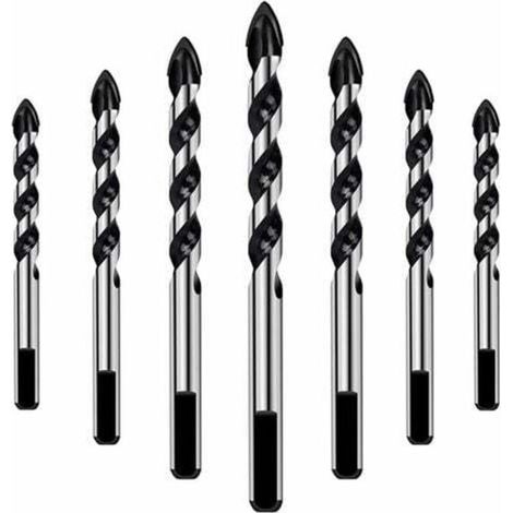 Aiperq 7-teiliges Bohrerset Für Fliesen, Glas, Beton, Stein, Ziegel, Keramik Und Spiegel (3 Mm 4 Mm 5 Mm 6 Mm 8 Mm 10 Mm 12 Mm)