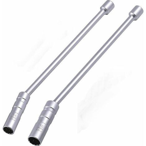 Ausziehbarer Magnetischer Zündkerzensteckschlüssel (14 Mm/16 Mm), 12-kantiger, Flexibler 3/8"-universal-zündkerzenschlüssel, Zündkerzensteckschlüssel, Zündkerzenausbauwerkzeug