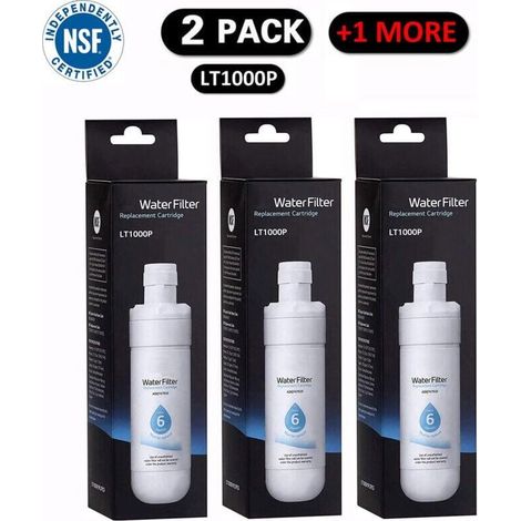 Aiperq – 3er-pack Lt1000p2 Kühlschrank-wasserfilter – Alle 6 Monate Austauschen – Entfernt 99,99 % Der Schadstoffe – Kompatibel Mit Verschiedenen Modellen