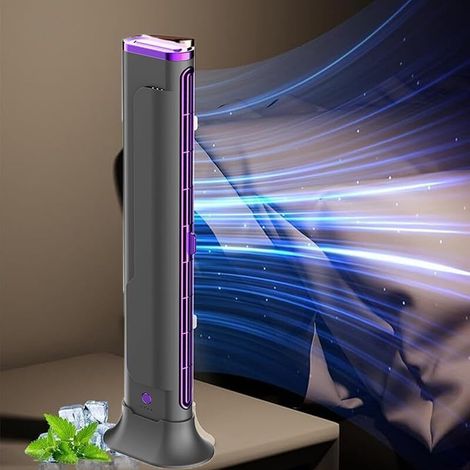 Aiperq – Leiser, Blattloser Turmventilator – Einstellbare Belüftung – Weitwinkel-luftauslass – Für Zuhause Und Büro