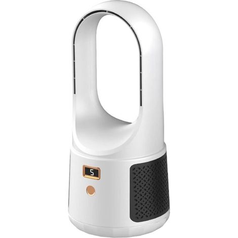 Aiperq – Tischventilator Ohne Rotorblätter – Leise, 6 Geschwindigkeitsstufen – Usb-aufladbar – Für Büro, Schlafzimmer, Camping