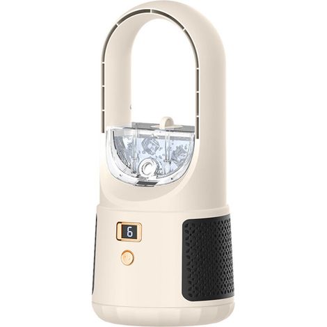 Aiperq – Leiser, Klingenloser Tischventilator – Tragbar Und Leicht – 6 Einstellbare Geschwindigkeitsstufen – Usb-aufladbar Für Kleine Räume